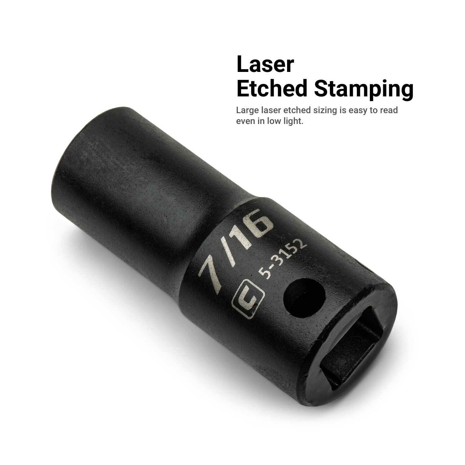 Capri Tools 3/8 in. Dr Shallow/Semi-Deep/Deep Impact Socket Set w/ Rail, Metric