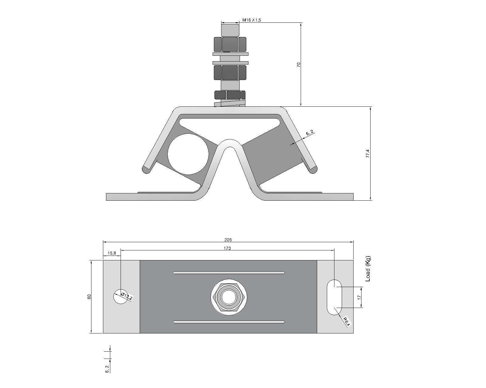 Marine Engine Mount Set Replaces Yanmar 2GM-2YM-3GM-3YM #75 and #100