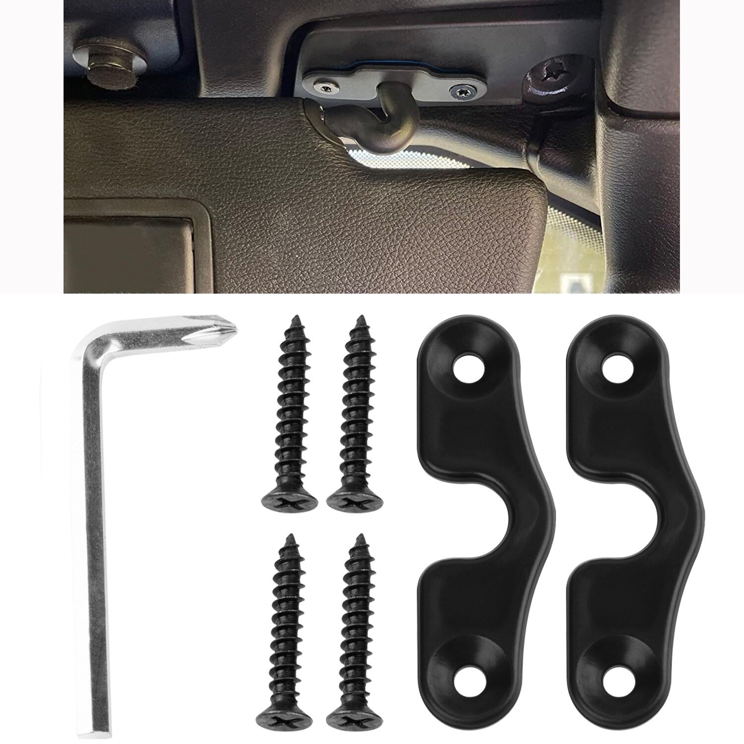 🔥Pair Sun Visor Clip Repair Kit For Jeep Wrangler JK JL Gladiator JT 2018-2022