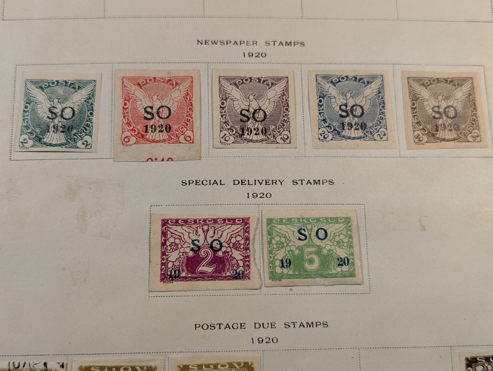 EASTERN SILESIA 1920 ALL OVERPRINTED "S O 1920" Czechoslovakia LOT of 16 Stamps