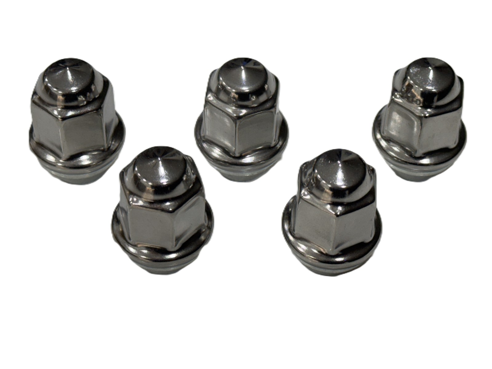 Trailer Wheel Lug and Cap Set Stainless Steel Hub Cover 5 SS Lugs 3.19" Center