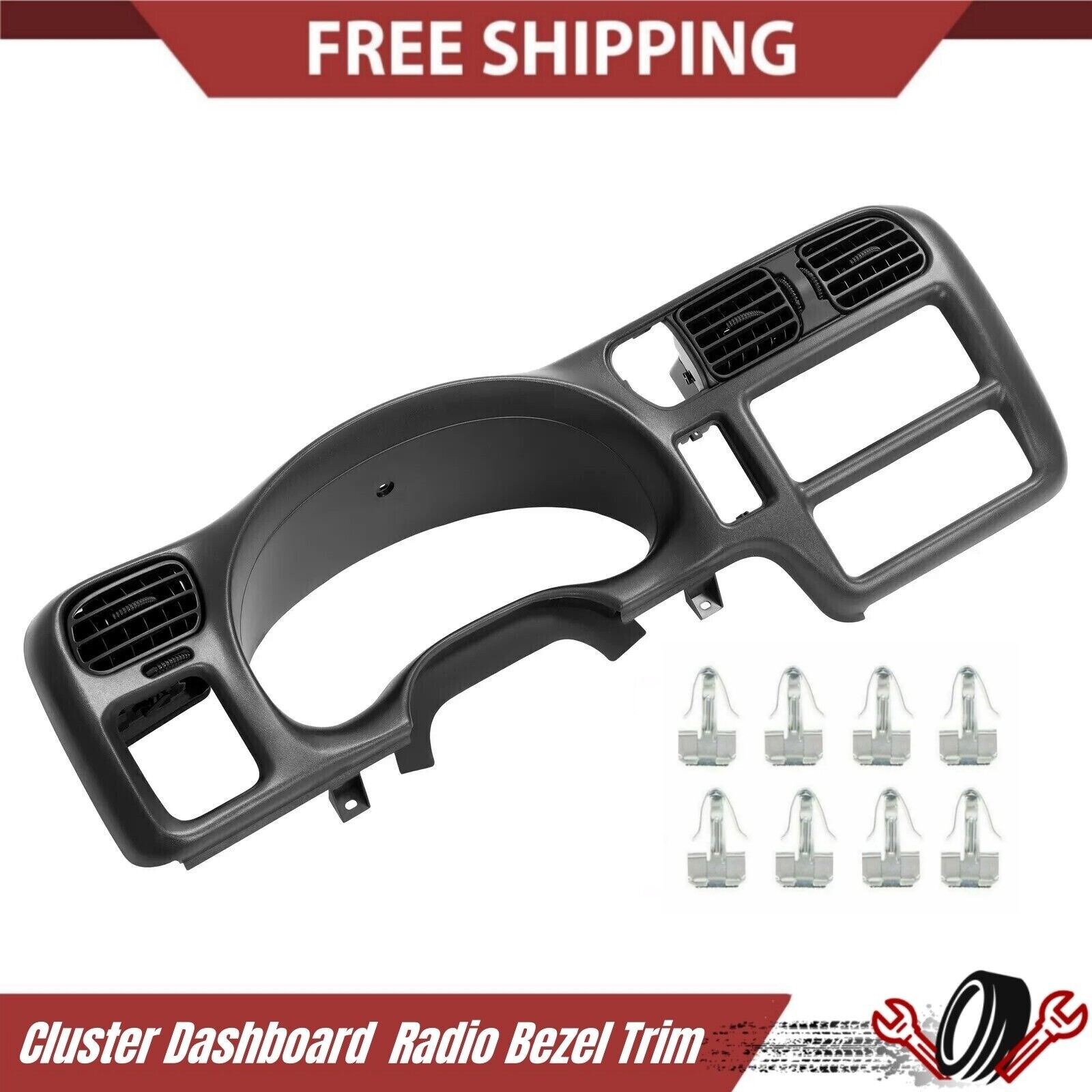 Dash Trim Bezel Single Din Fit For 1998-2004 Blazer Jimmy Sonoma S10 Bravada New