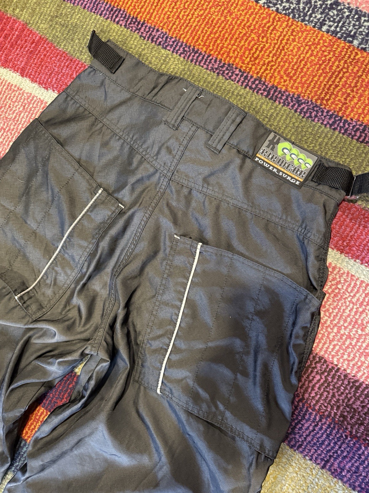 Vintage 1990s Kikwear Baggy Wide Leg Rave Parachute Industrial Goth Pants Jnco