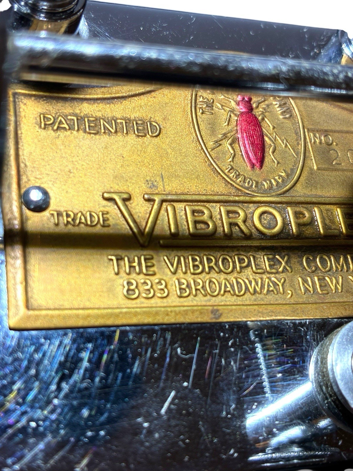 1959 Chrome Plated Vibroplex Blue Racer Deluxe Telegraph Bug Serial #: 209317