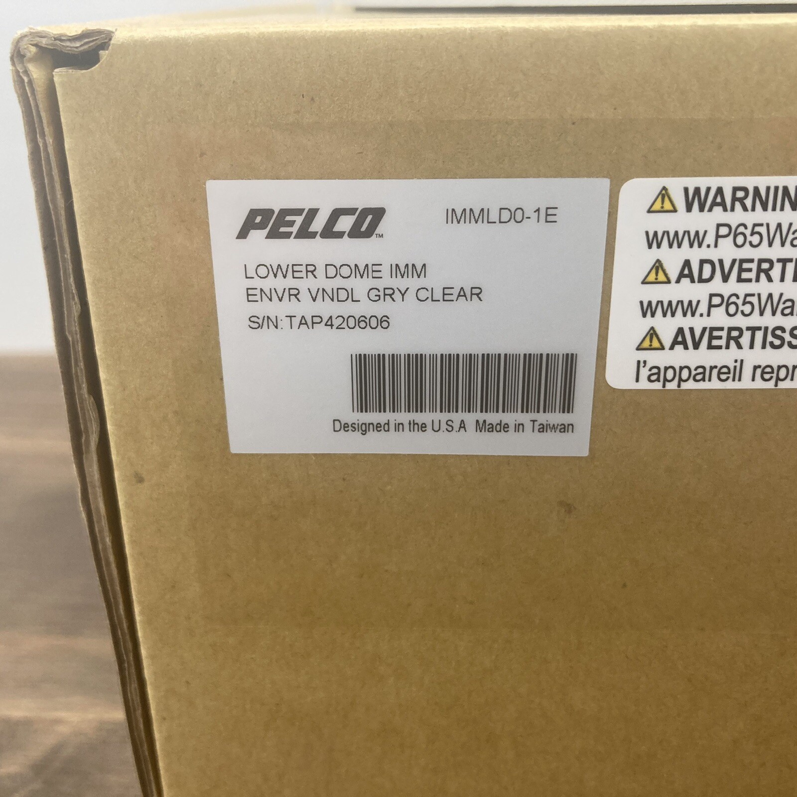 Pelco Lower Dome IMM Envr Clear Gray Environmental Vandalism Series IMMLD0-1E
