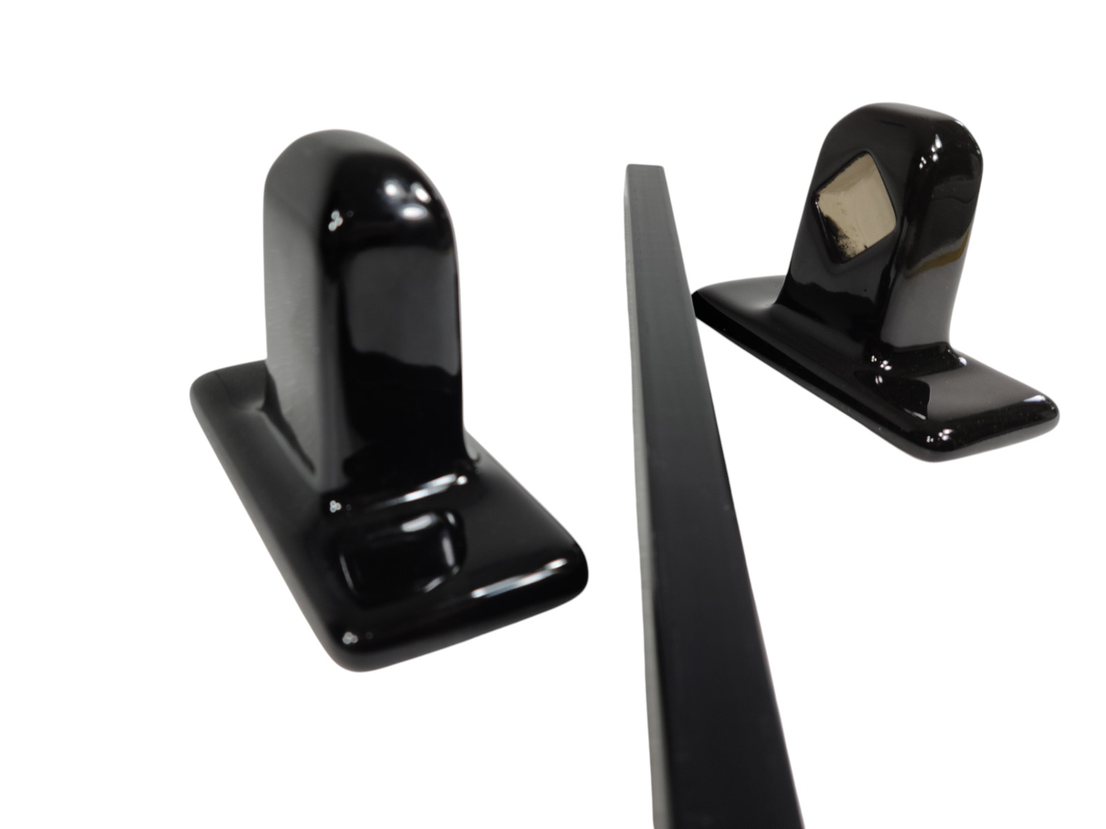 Black Ceramic Towel Bar Rod Rack Post Holder Brackets Tile In Mid Century Modern