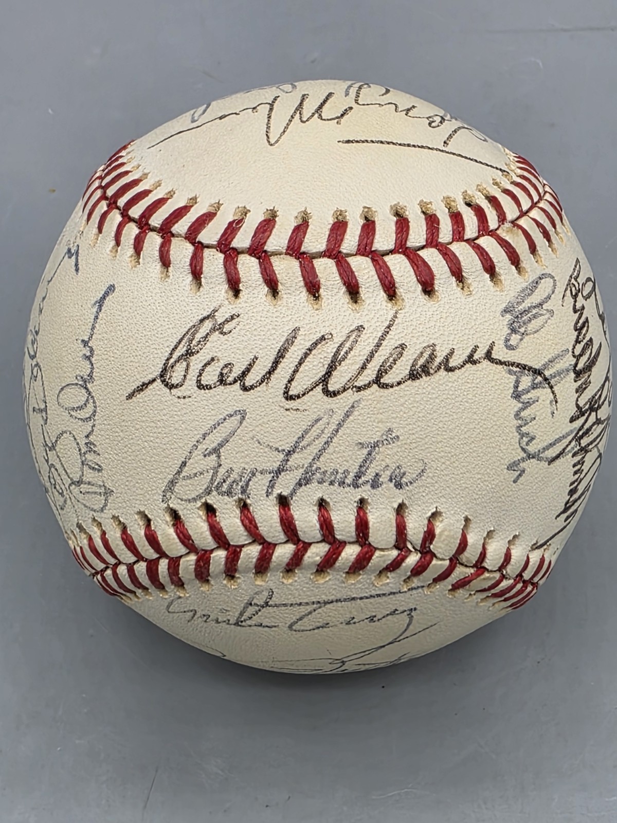 1975 Baltimore Orioles Team Autographed Baseball, 27 Signatures, Brooks Robinson