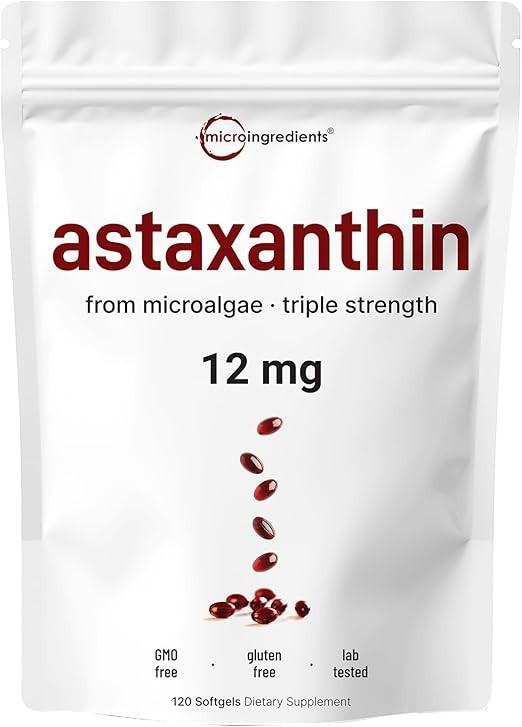 1 PACK Astaxanthin 120 Softgels 12mg - Supports Eye Health and Joint Health
