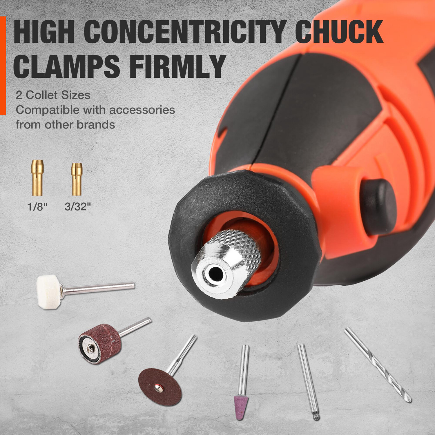 ValueMax 1.2Amp Corded Dremel Rotary Tool Kit 5 Variable Speed with Storage Case