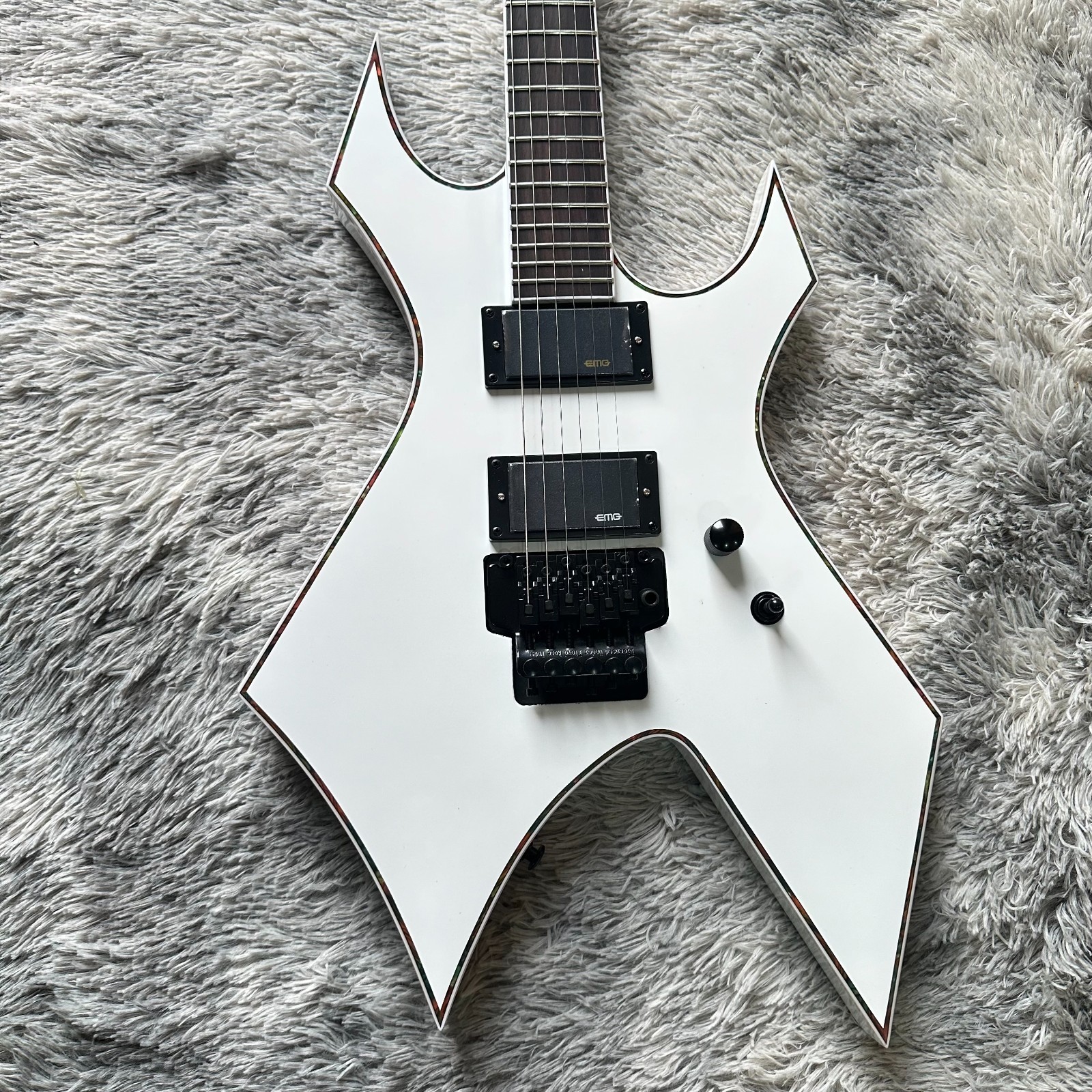 US WarehouseB.C. Rich Warlock white electric guitar HH pickup mahogany body
