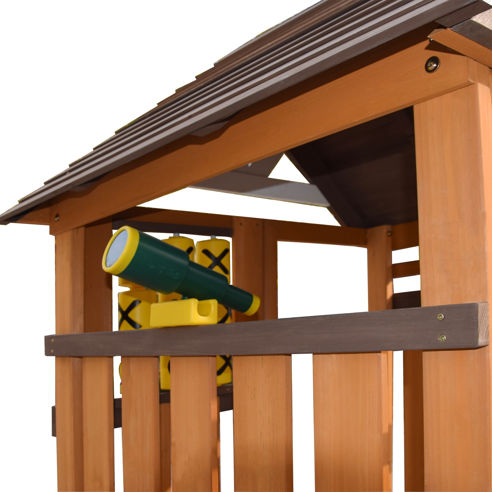 Large Wooden Kids Swing Slide Set Playhouse Kitchen,Rock Wall Outdoor Playground