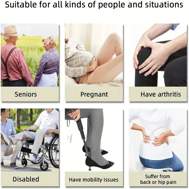 Shoe Horn Extra Long Handle Stainless Steel 28" Handled Metal Shoehorn Horns