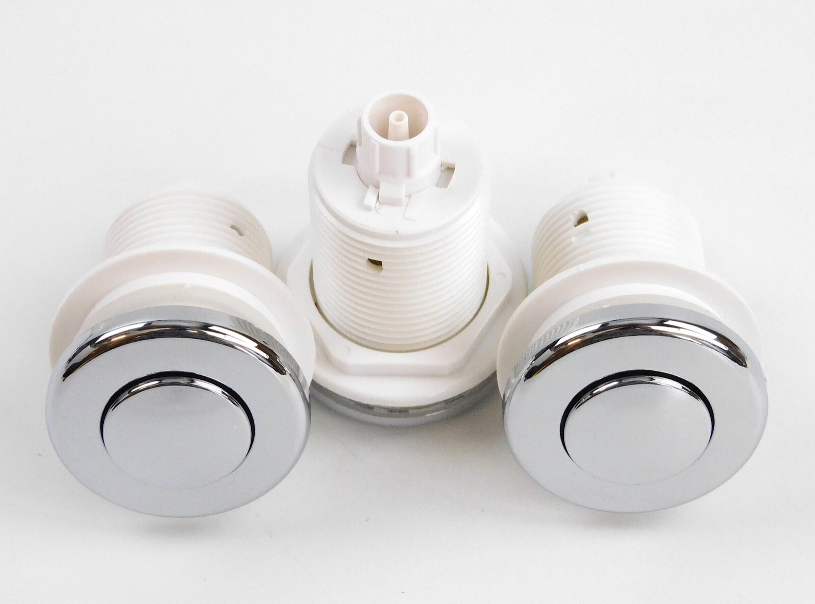 3 X SPA PEDICURE PARTS AIR SWITCH/ PUSH BUTTON/ AIR BUTTON CHROME