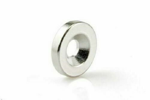 25 50 100 Strong Magnets Countersunk Ring Rare Earth Neodymium 4mm hole
