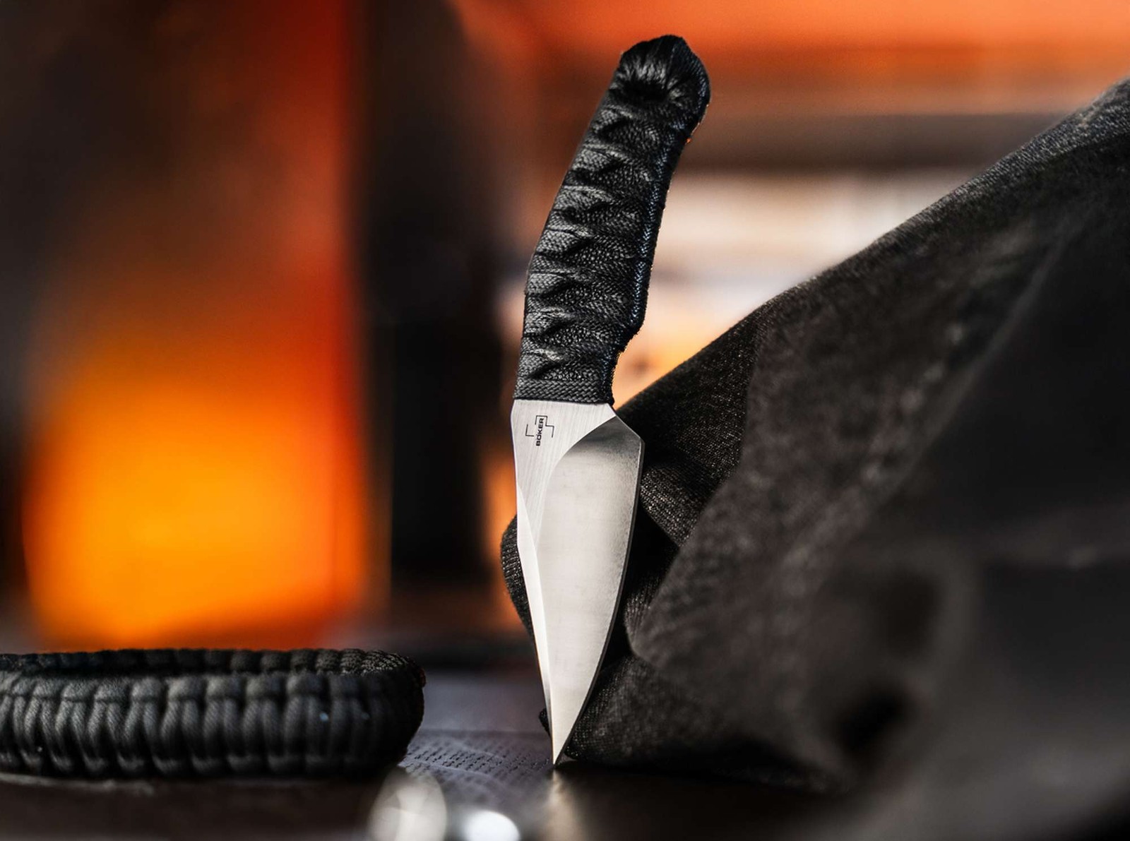 BOKER PLUS 302 Fixed Knife Japanese Style Nitro-V Blade Ray Skin Kydex 02BP0006