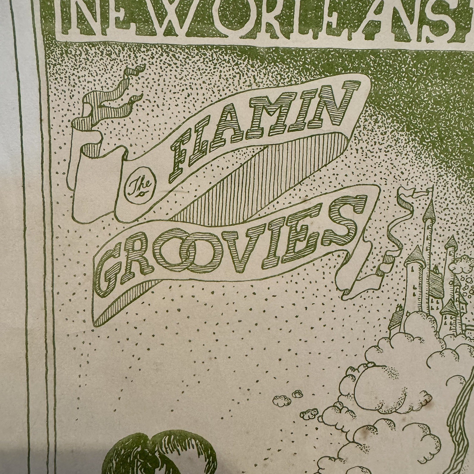 Flamin Groovies New Orleans House 1968 Berkeley Concert Handbill NICE Paul Brown