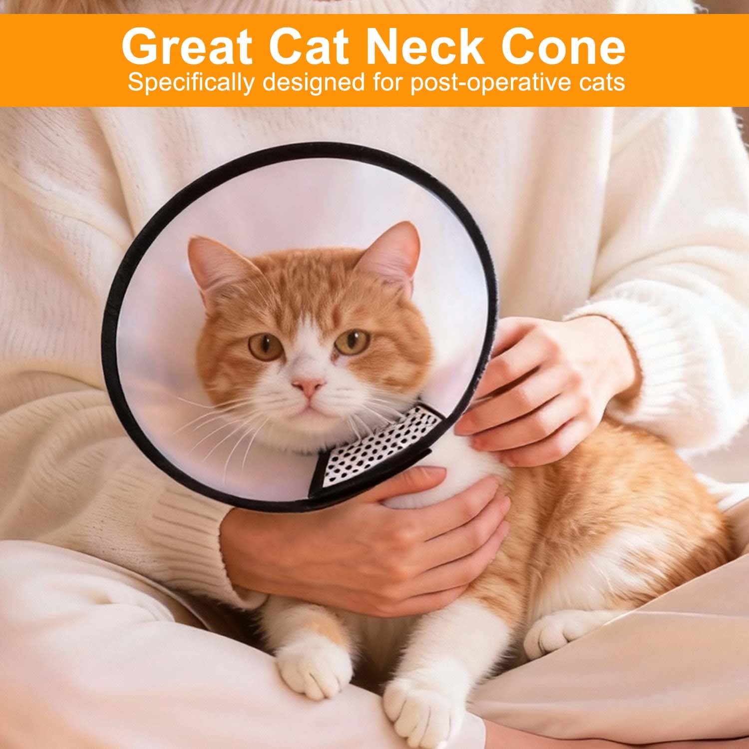2 Pack Cat Cones to Stop Licking, Pet E Collar Pet Cone for Kitten Cones Afte...