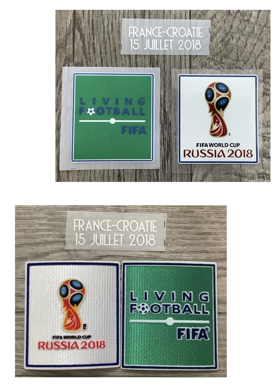 2018 World Cup Russia Final France vs Croatia Match Detail Iron On Patch Set