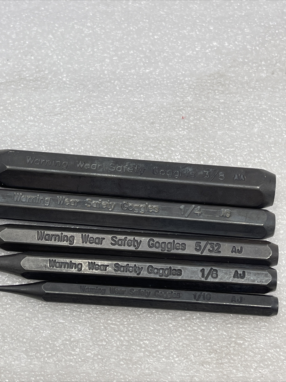 SK Hand Tools Straight Pin Punch Set, 5 Piece, 1/16, 1/8, 5/32, 1/4, 3/8 New USA