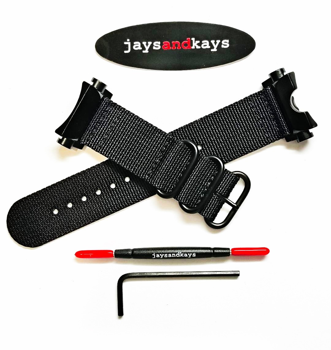 JaysAndKays® Metal Adapters Kit for Casio GShock GGB100 and 24mm Straps