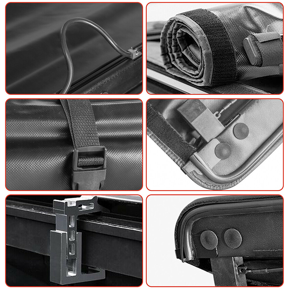 5.8FT Soft Roll Up Bed Tonneau Cover For 2014-19 Chevy Silverado/GMC Sierra 1500