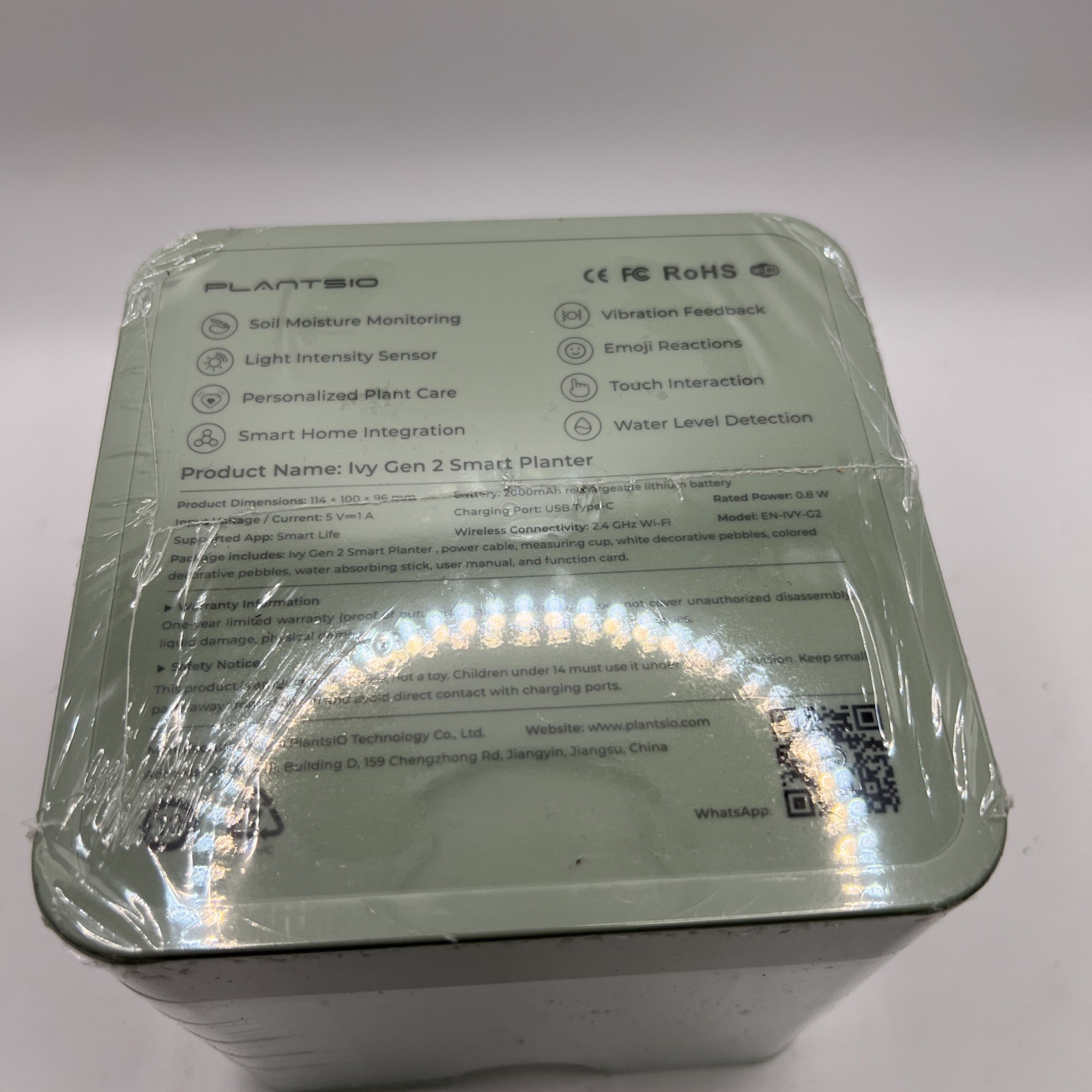 Plantsio Ivy Smart Planter Gen 2 Cute Interactive Flower Monitor NEW OPEN BOX