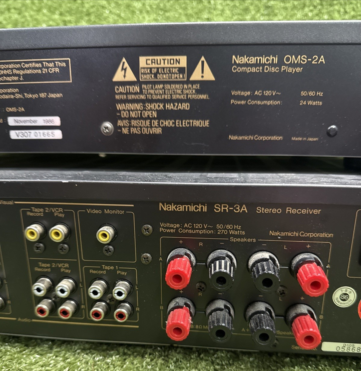 Vintage 80’s Nakamichi Stereo Receiver & CD Player Bundle SR-3A & OMS-2A WORKS!