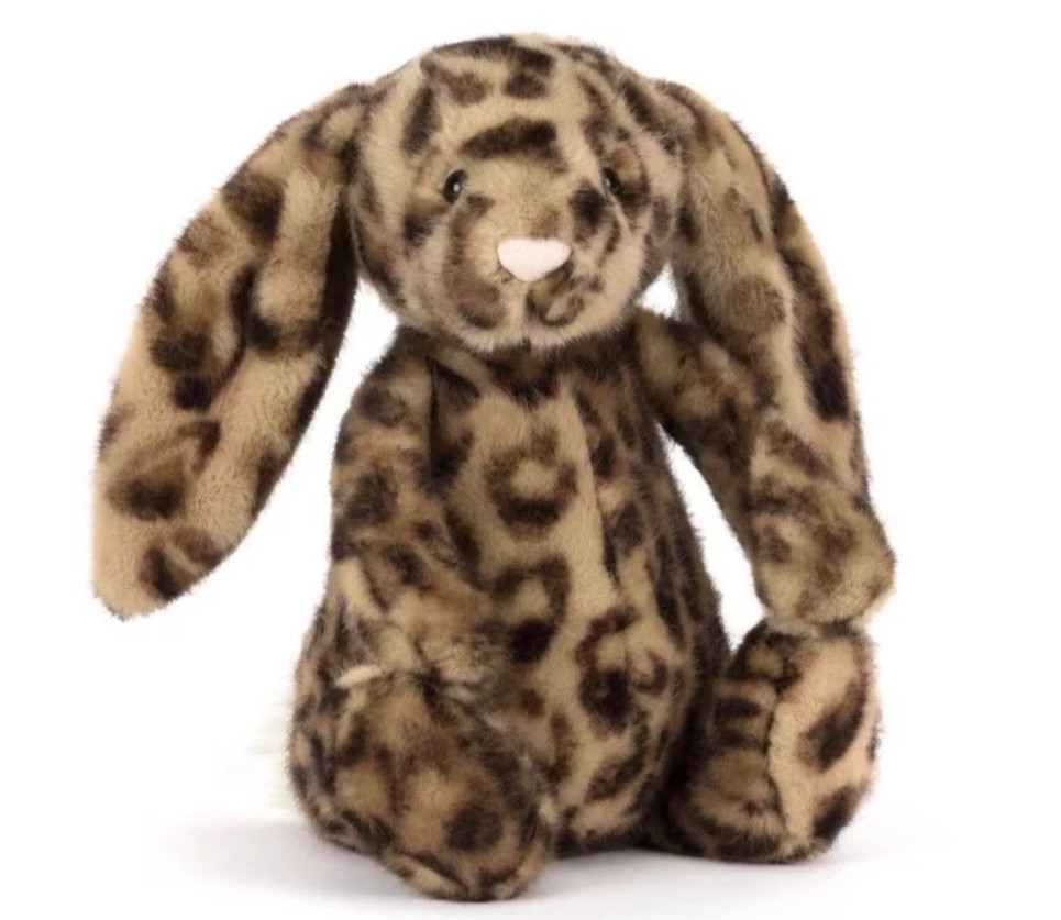 Jellycat Cobblehop Leopard Bunny Plush Toy Doll Soft Stuffed Gifts With Dust Bag