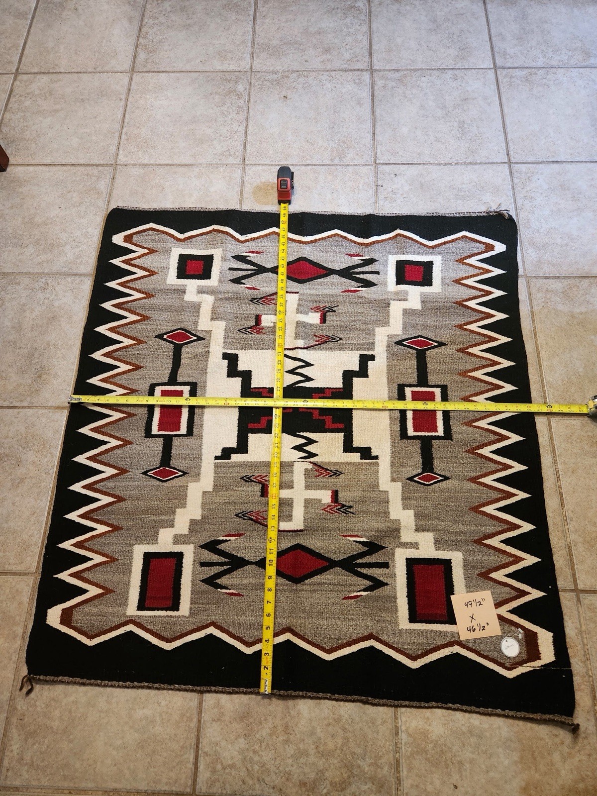 Antique JB Moore Plate Navajo Rug