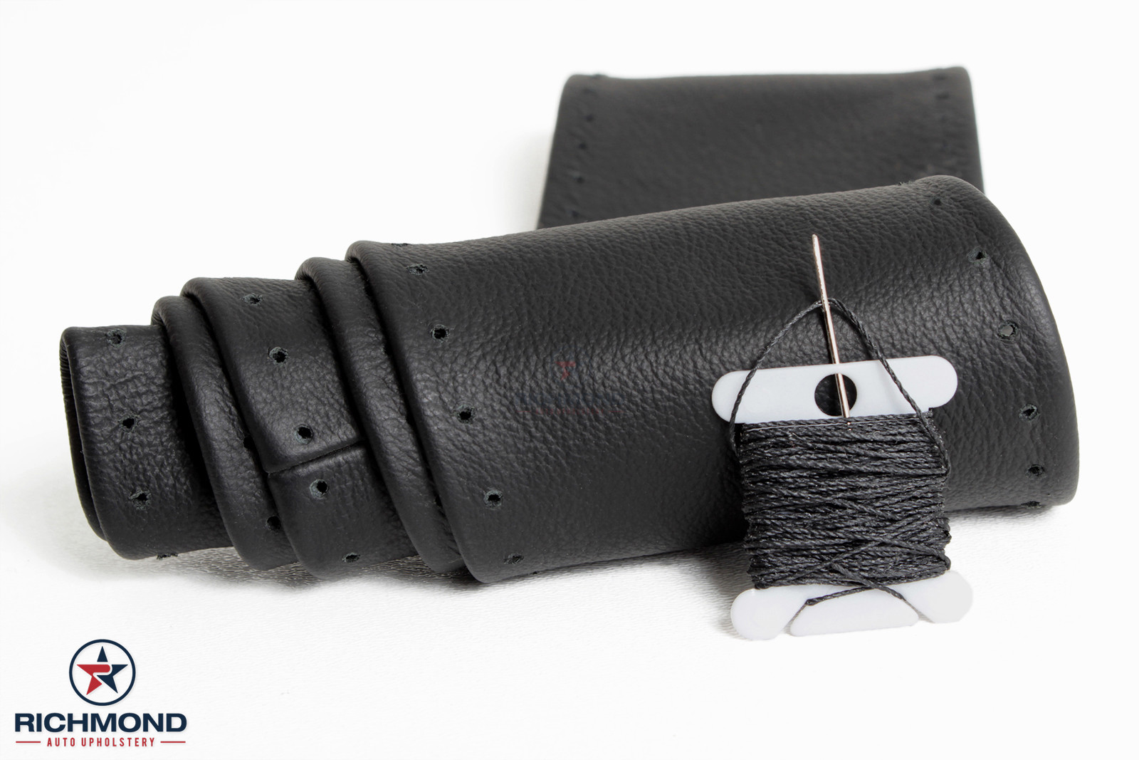 me2001 2002 Chevy Silverado 3500 LT LS -Leather Wrap Steering Wheel Cover, Black