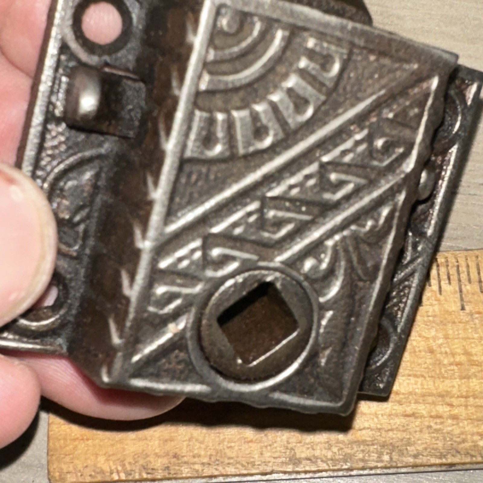 Antique Cast iron Eastlake Victorian Screen Door Latch Beautiful!!