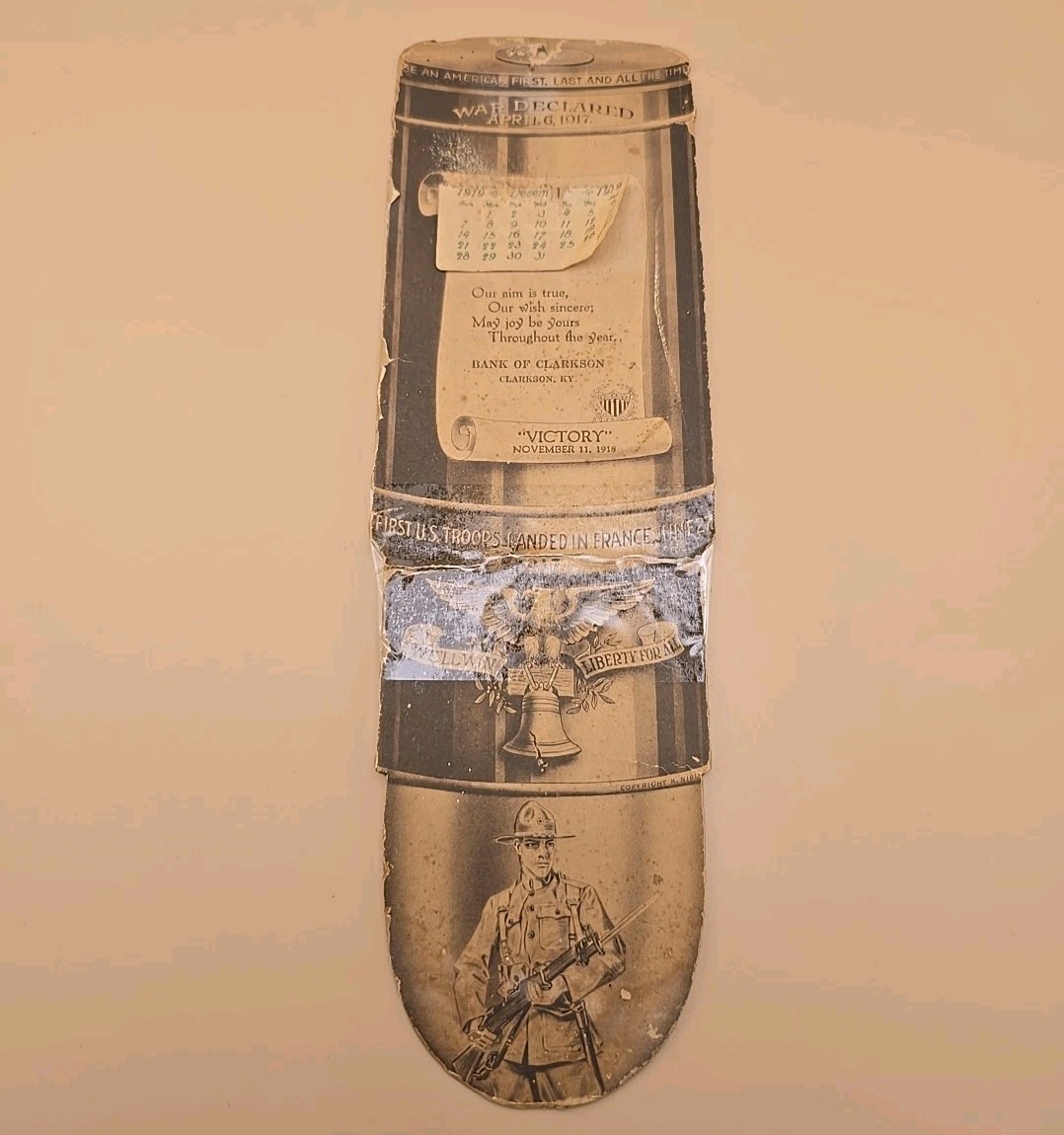 WWI Ephemera Victory War Advertising Bank Of Clarkson KY Loan Propaganda