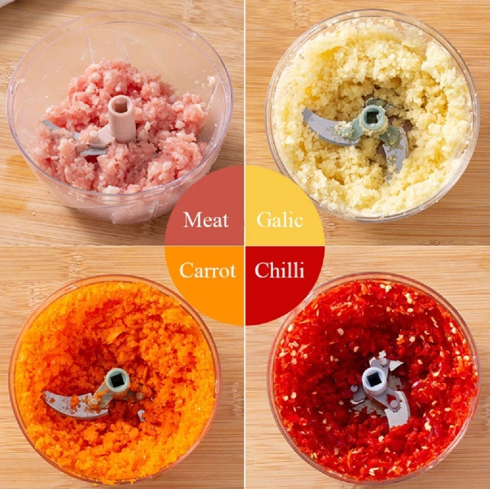 Manual Food Chopper Hand-Pull String – Portable Onion & Garlic Mincer