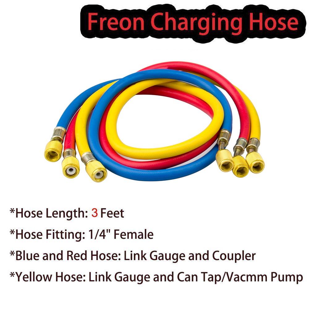 A/C Manifold Gauge Set for Refrigerant HVAC Refrigeration Charging Service