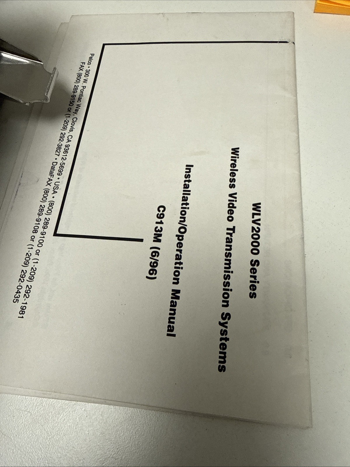 PELCO WLV2000TX-1R Wireless Video Transmission System wlv2000 series