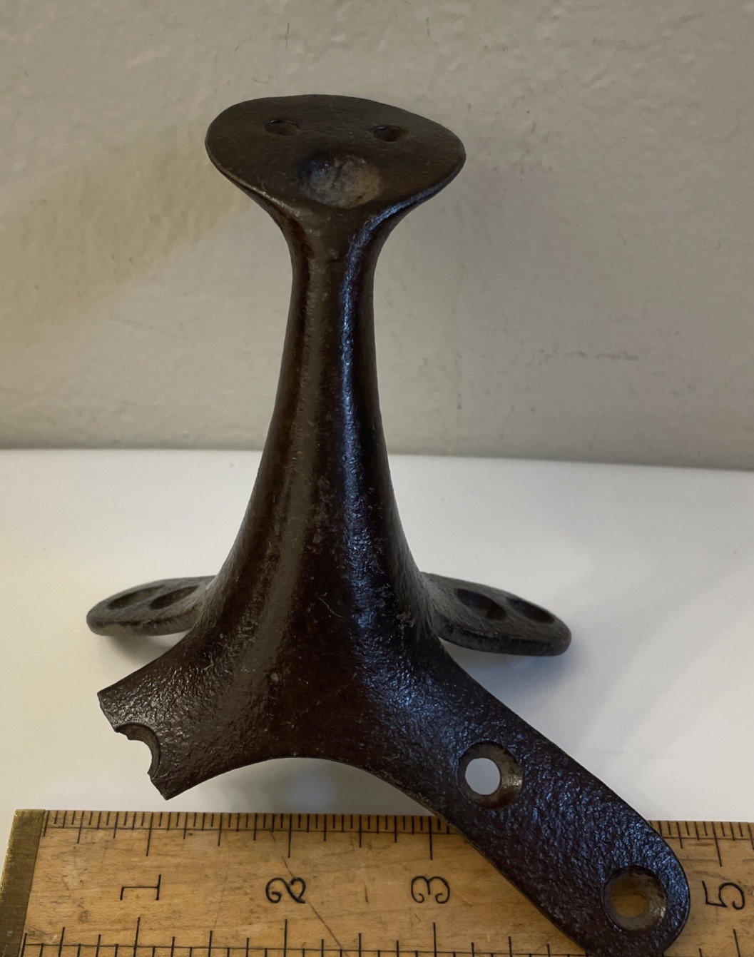 Antique / Vintage Saddle Frame Iron Horn Metal Old West Saddle Horn Part As Is