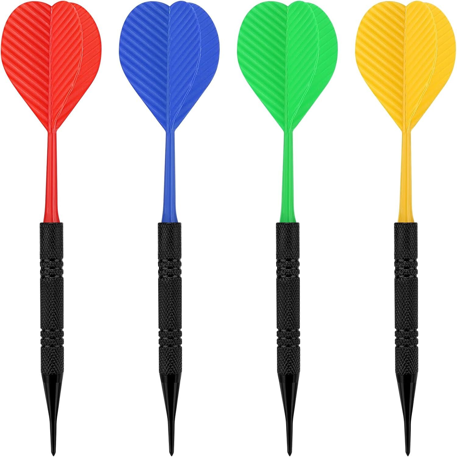 12 Pcs Soft Tip Darts Bar Dart Plastic Tip Darts Set Attach Extra 100 Black 2