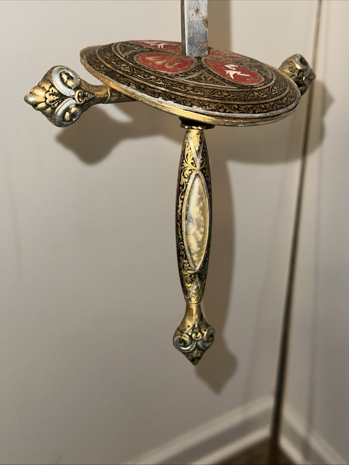 Antique Set of 2 Fencing Foil Swords Made in Spain - One Has Bent Base