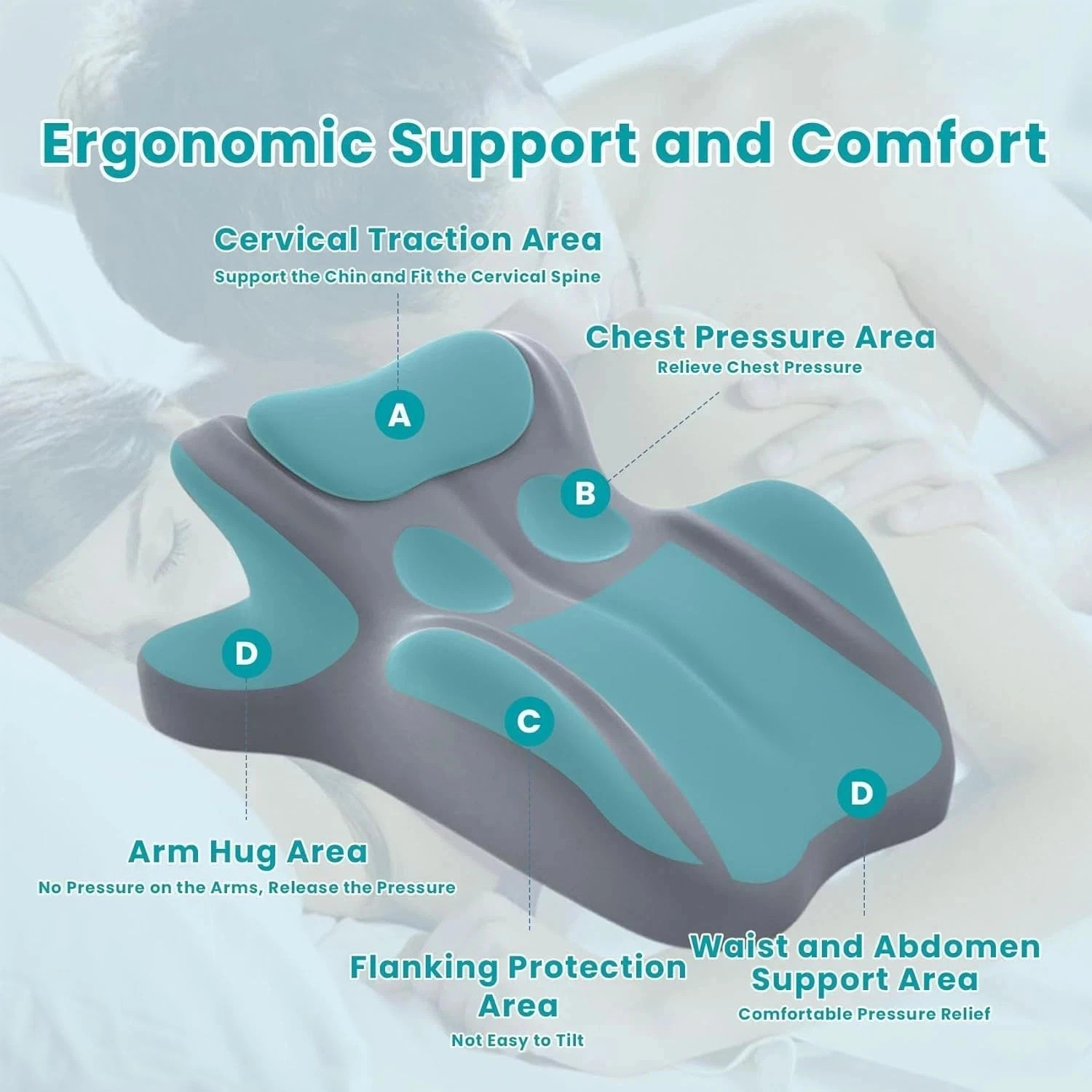 Sweet Spot Pillow Chiro Monk Pillows for Couples Ergonomic Memory Foam 27° Angle