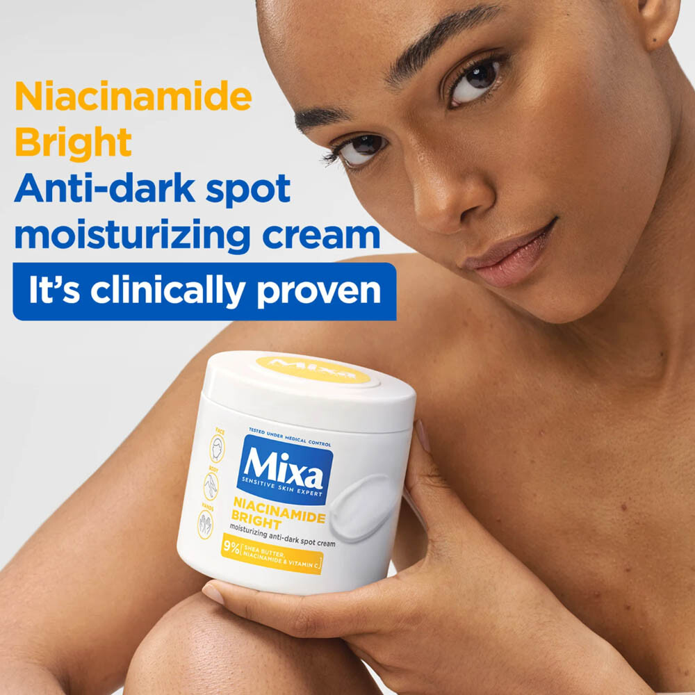 Mixa Niacinamide Bright Moisturizing Anti-Dark Spots Cream with Shea Butter x4