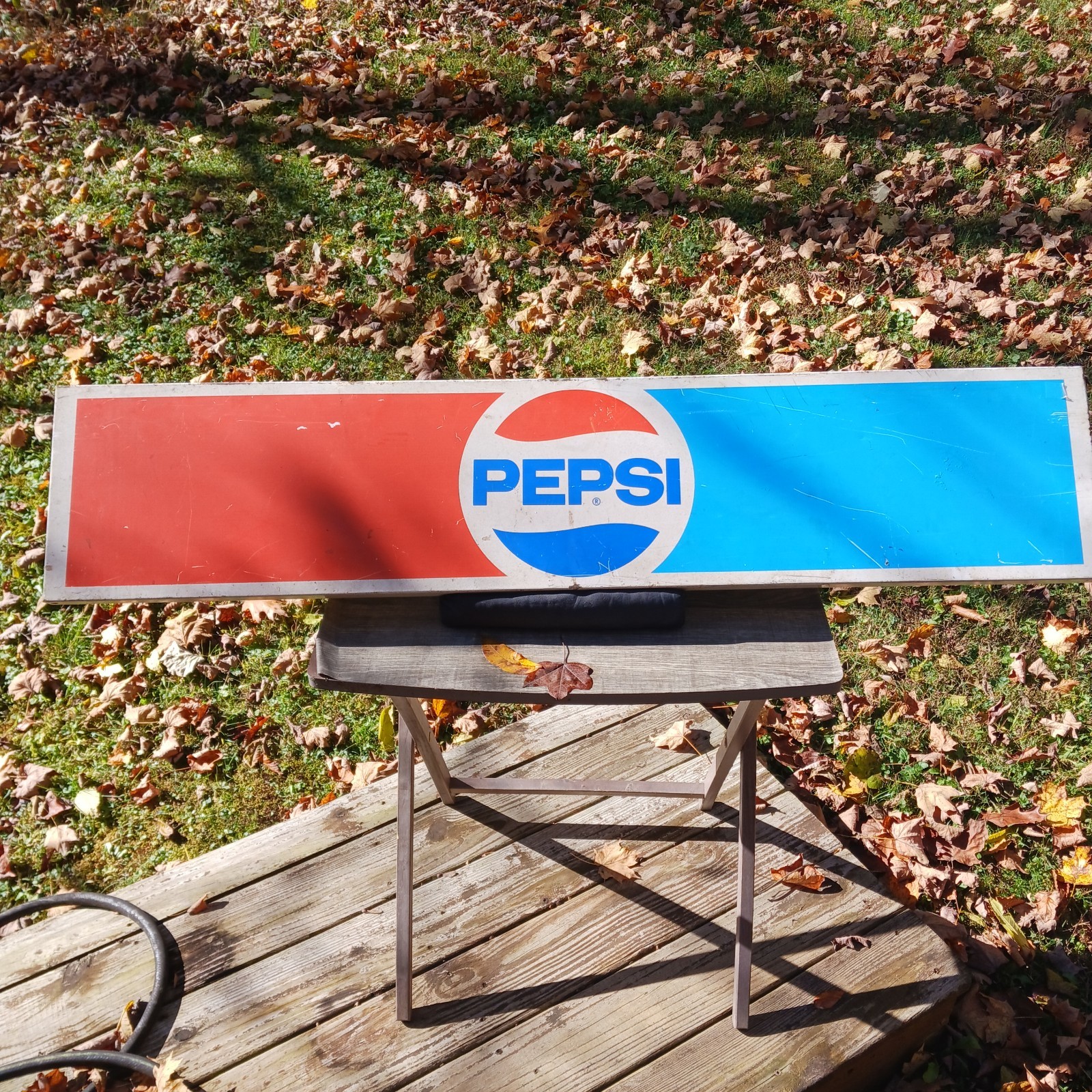 Pepsi Cola Metal Sign Display Topper