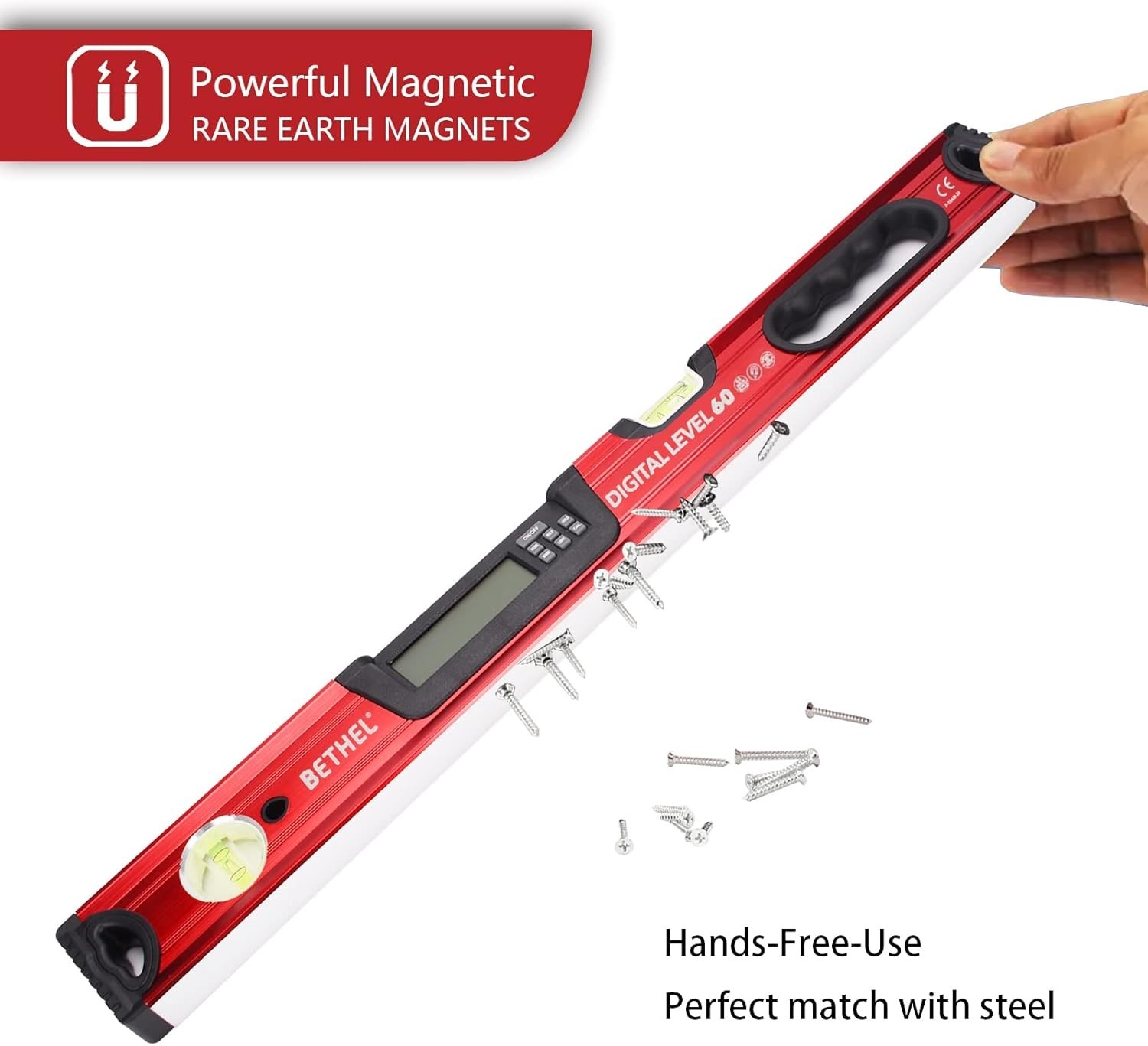 24-Inch Digital Magnetic Level- IP54 Dust and Waterproof Electronic Smart Tool