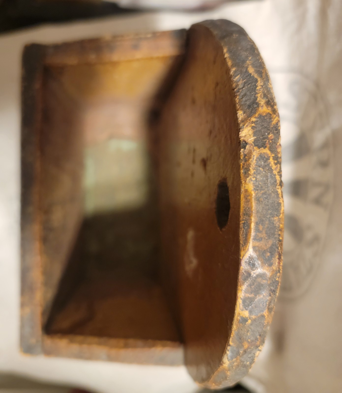 Early 19c New England wall/candle box