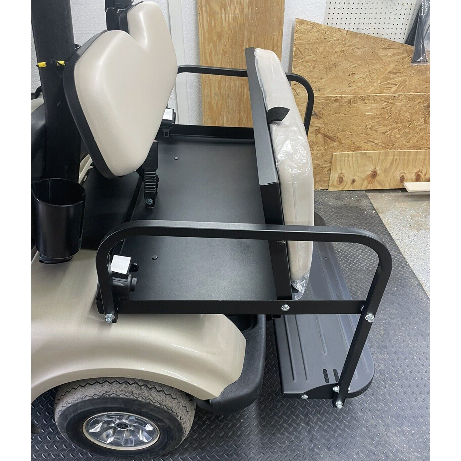 For 07-16 Yamaha Drive G29 Golf Cart Flip Folding Rear Back Seat Kit