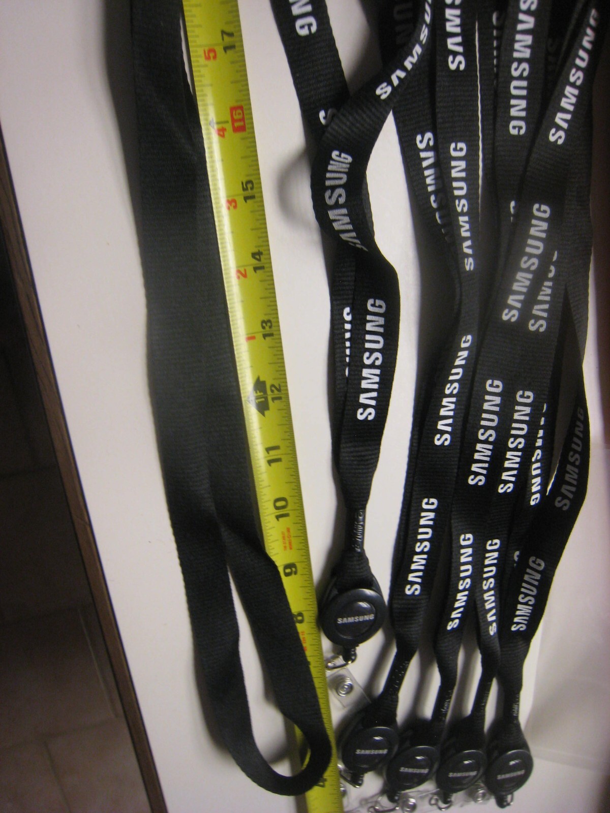 6 Samsung Lanyard Black Retractable Badge Card key Reel Id Card Badges ZONUS 28"