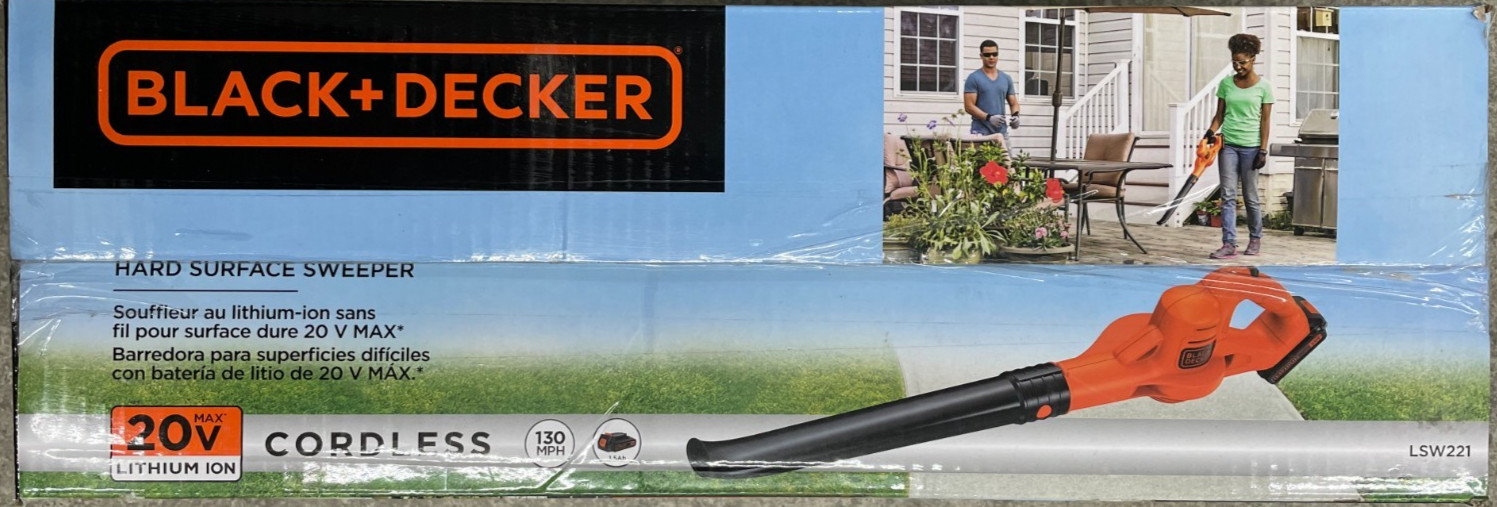BLACK+DECKER LSW321 20V MAX Cordless Leaf Blower w/ Battery & Charger Brand NEW