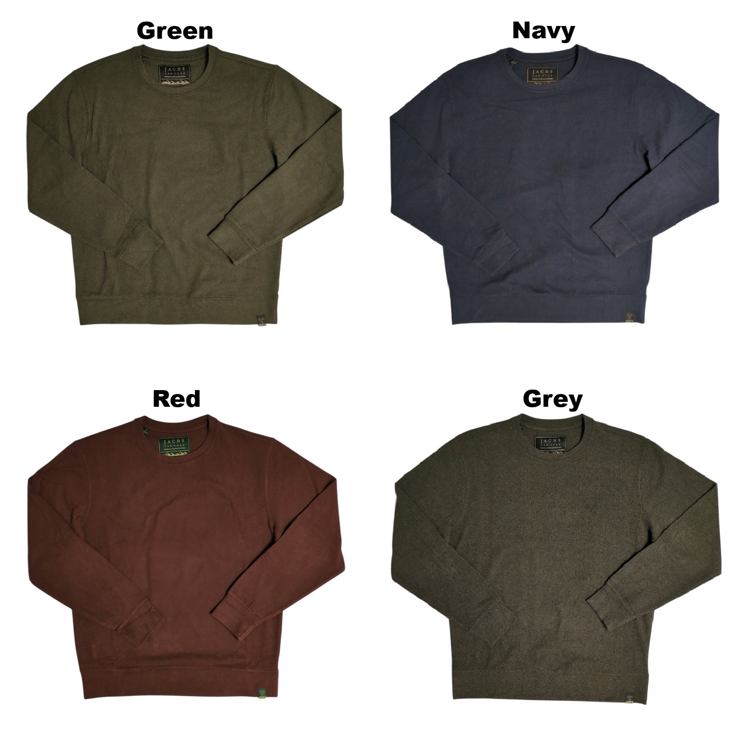 Jachs Men's Midweight Ultra Soft Relaxed Fit Crewneck Sweatshirt