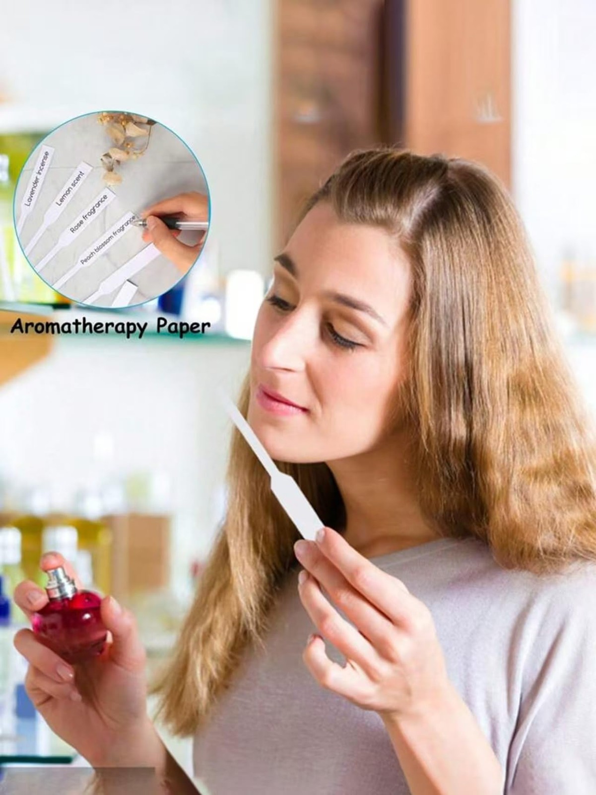 QISLOA 200 PCS Perfume Test Strips Disposable White Tester Strips...