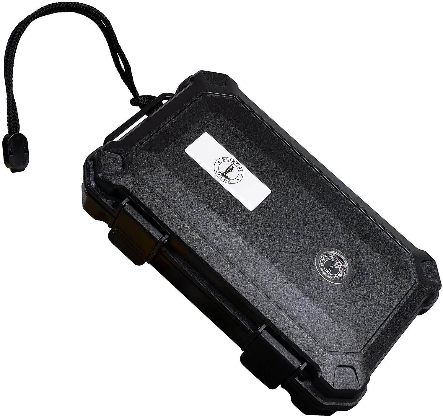 Cigar Travel Case Leather Portable Humidor Holder for 4 Cigars Black Zip