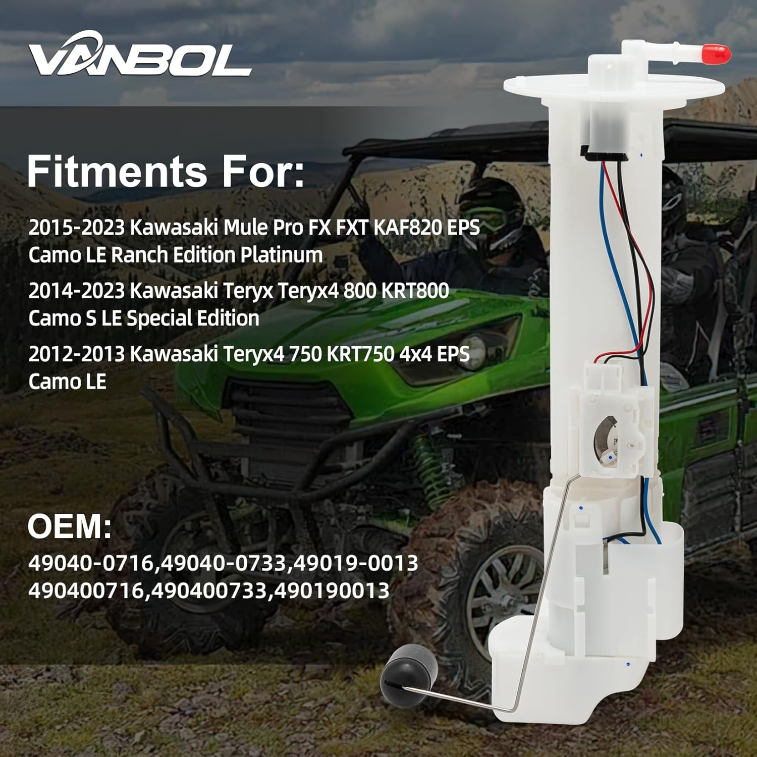 Pump Module Assembly Compatible with 2015-2023 Mule Pro FX FXT 2014-2023 Teryx